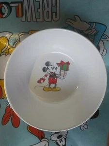 Disney Pottery Barns Kids Plastic Bowl Mickey "Can't wait 'til Christmas " - Picture 1 of 3