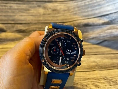 Reloj DANIEL STEIGER Hombre 30 Metros Resistente al Agua Banda Goma Azul 25/89 Foto 1 de 4