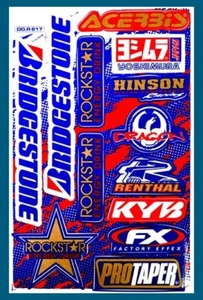 Brigdstone Sticker Graphics Decal Sheet For Motorcycle Car ATV MX Dirt Bike #B04 - Picture 1 of 6