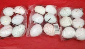 Vintage Ostern Hartplastik Ei Ornamente Crackled Paint mit Sticks 18 - Bild 1 von 6