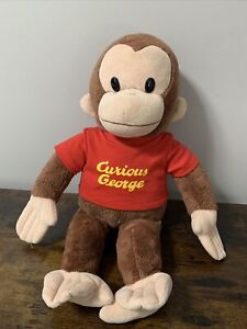 Applause CURIOUS GEORGE Plush MONKEY Large Classic Red Shirt Stuffed Animal Toy