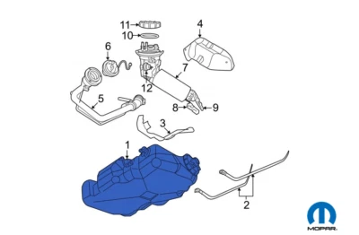 Tanque de combustible original Mopar 05017209AA de plástico Dodge Neon nuevo Foto 1 de 4