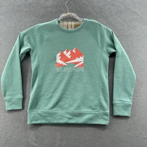 burton womens size m light green min pullover sweatshirt crewneck - Picture 1 of 8