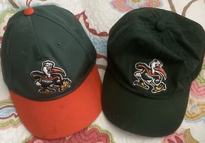 Lote de 2 gorras de béisbol Miami Hurricanes juveniles S - Imagen 1 de 8