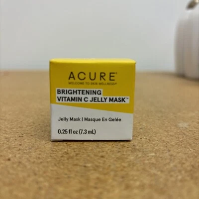 Acure Brightening Vitamin C Jelly Mask .25 oz. Travel Size New Boxed - Image 1 of 3