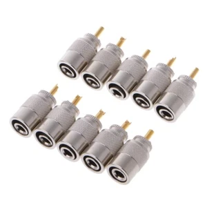 10 Pcs UHF PL-259 Male Solder RF Connector Plugs For RG8X Coaxial Coax Cable - Zdjęcie 1 z 8