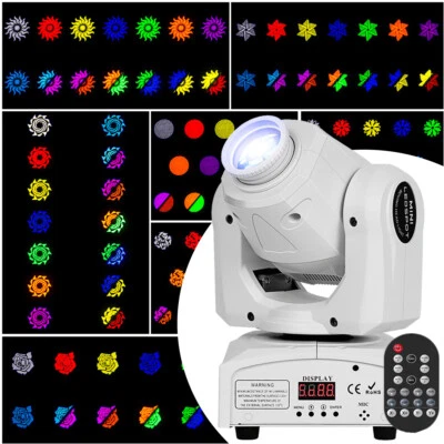 120W 2 IN 1 Moving Head Light DMX 8 Colors Beam + 8Gobos Disco Lights W/Remote - Image 1 of 4