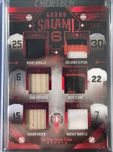2022 Leaf In the game ITG RUBY 2/3 Mickey Mantle Bonilla Cepeda Clark Green GS-1 - Picture 1 of 6
