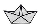 Origami Papierboot Patch | Schiff Aufnäher, Boot Patches, DIY Anker Bügelbilder