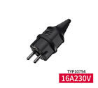 1pc black TYP10754 European standard civil plug