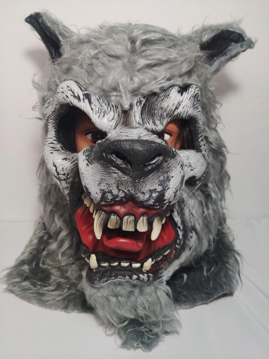 Grey Werewolf Maske Standard – Overhead-Maske Mit Pelzbesatz