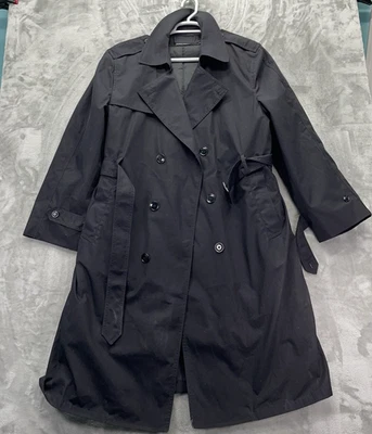 Chaqueta Militar Todo Clima Hombres 46R UNIFORME Gabardina Forro USAF Cinturón POLICÍA Foto 1 de 4