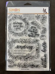 Simon Says Stempel Blattrahmen Stempel - Bild 1 von 2