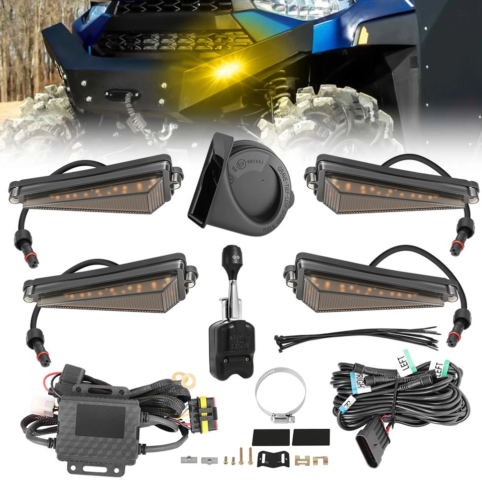 Комплект указателей поворота для вездеходов Street Legal со светодиодными мигалками указателей поворота SXS - Изображение 1 из 4