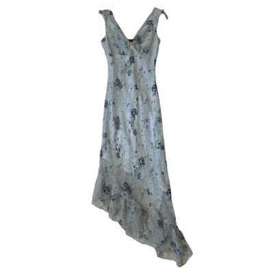 Rampage Dress Junior’s 5 Blue Floral Asymmetrical Lined Y2K VTG Coquette Fairy - Image 1 of 4