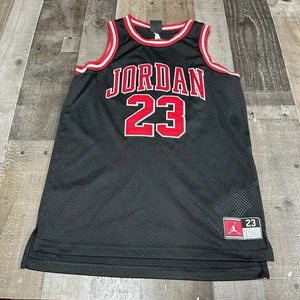 Michael Jordan Nike Jumpman Sewn Jersey Size Youth Large Black Kids - Picture 1 of 9