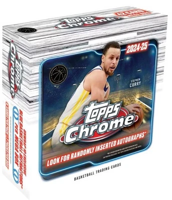 2024-25 Topps Chrome Basketball Mega Box - 10 Blue Refractors per Box! - Image 1 of 4