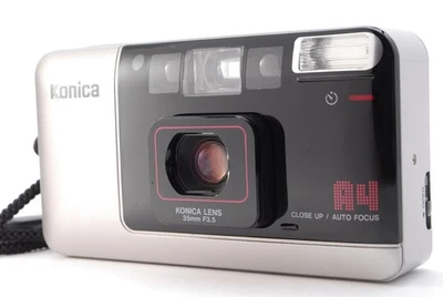 [NEAR MINT] Konica Big Mini A4 Silver Point & Shoot 35mm Film Camera From JAPAN - Image 1 of 4