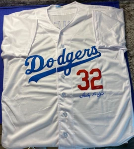 SANDY KOUFAX LOS ANGELES DODGERS SIGNED CUSTOM BASEBALL JERSEY SIZE XL - Bild 1 von 7
