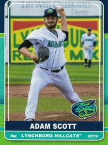 2019 Lynchburg Hillcats Adam Scott Cleveland Indians