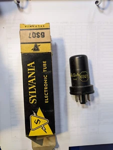 (1) Tested Sylvania 6SQ7 Tube Black Metal With Original Box b11 - Picture 1 of 2