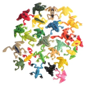 24 Piezas Mini Rana de Goma Pequeña Modelo Juguetes para Simulación de Jardín Ranas Modelos - Imagen 1 de 12