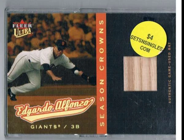 2005 Ultra Season Crowns Game Used Platinum #37 Edgardo Alfonzo NM-MT NM-MT MEM  - Image 1 of 1
