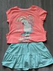 Girls Tropical Outfit Size 10/12 Beach Hair Don?t Care Parrot Bird