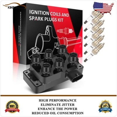 Ignition Coil & Spark Plugs Kit For Ford Ranger 2001-2011 Mustang 2005-2010 4.0L - Image 1 of 4