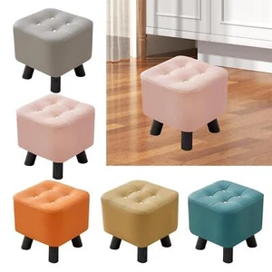 Small Square Footstool Footrest Stylish Seat Chair Sofa Tea Stool Foot Stool - Picture 1 of 28