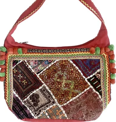 Bolso Bandolera Hobo Festival Harve Bernard Boho Hippie Patchwork Bordado De Colección Foto 1 de 4