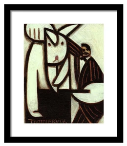 Vintage Magic Trick Rabbit Out Of Hat Magician Art For Sale By Artist Tommervik - Picture 1 of 1