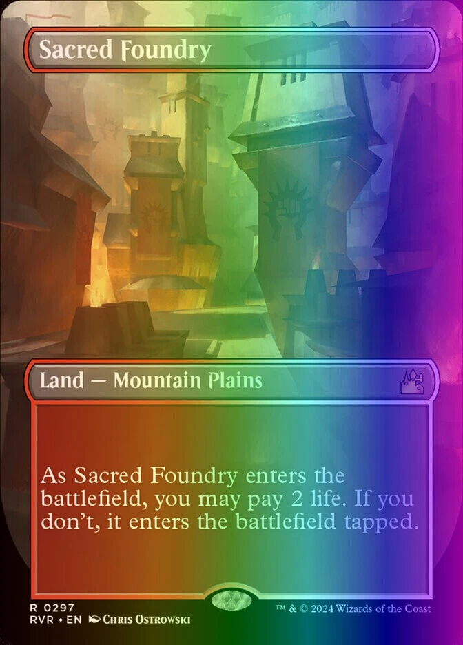 MTG Magic the Gathering Sacred Foundry (297/573) Ravnica Remastered LP FOIL - Image 1 of 1