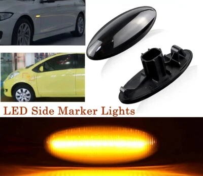 For Toyota Corolla RAV-4 Yaris XP90 Smoke Len Amber LED Signal Side Marker Light - Image 1 of 4