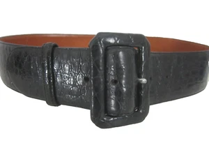 Giorgio Armani Womens S Black Genuine Crocodile Leather Belt   26" - 30"  Italy - Picture 1 of 11