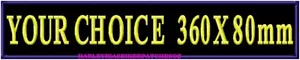 CUSTOM/MADE TO ORDER BLACK LARGE STRAP STYLE PATCHES 360 X 80mm - Picture 1 of 2