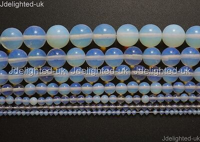 Natural White Opalite Gemstone Round Beads 2mm 3mm 4mm 6mm 8mm 10mm 12mm 15.5  • 2.50£