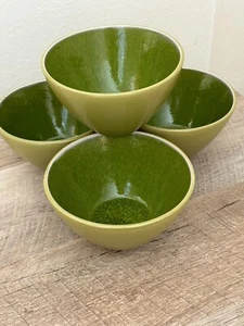 Set 4 ciotole ceramica verde tonde 5” ceramica splendida zuppa cereali lucida - Foto 1 di 10