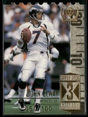 1999 Upper Deck Century Legends #53 John Elway Century Collection #/100 - Image 1 of 2