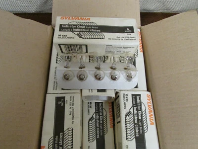 Box of 10 SYLVANIA 16960-1 6W 120V S6 Clear Indicator NEW - Image 1 of 2