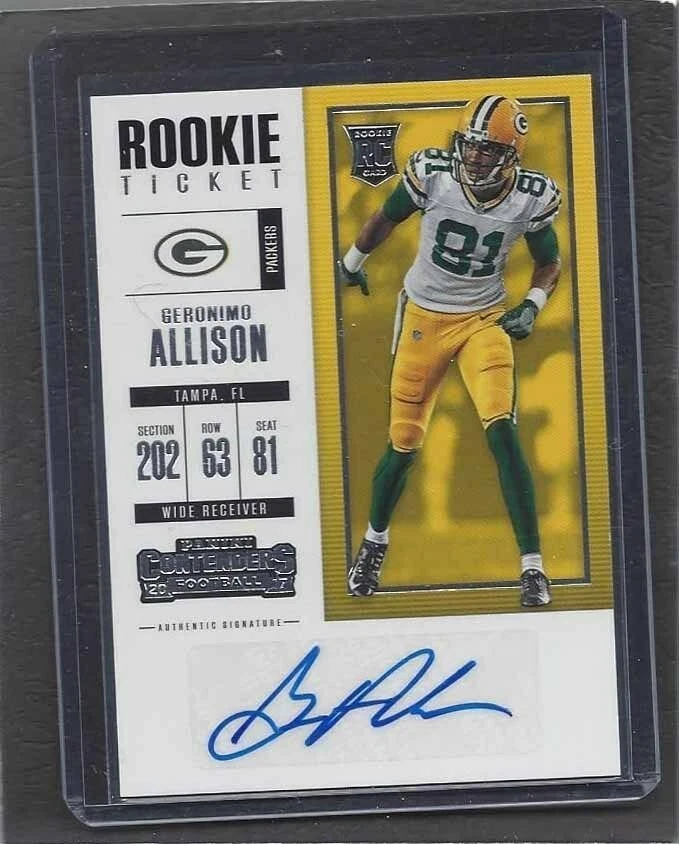 GERONIMO ALLISON 2017 CONTENDERS ROOKIE TICKET PACKERS AUTO RC #202 - Image 1 of 1