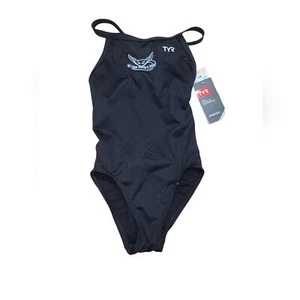 ST IVES SWIM & DIVE TYR ONE PIECE SWIMSUIT GIRLS 24 (M 7/8) BLACK DIAMOND FIT - Picture 1 of 10