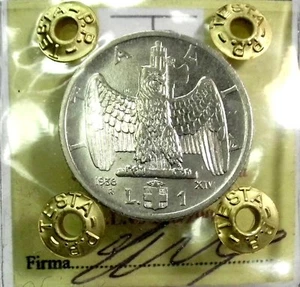 Vittorio Emanuele III (1 Lira 1936) SPL/FDC. - Picture 1 of 12
