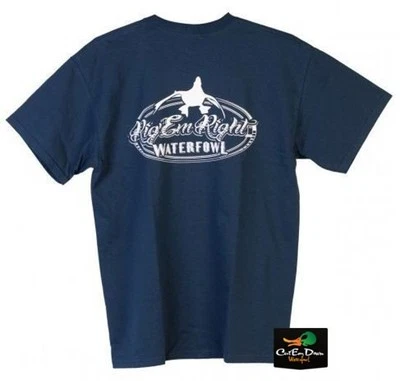NEW RIG'EM RIGHT CLASSIC LOGO TEE T-SHIRT NAVY BLUE - Image 1 of 2