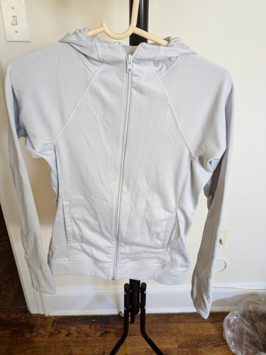 OFF WHITE Felpa con cappuccio donna bianca The North Face cerniera intera extra small XS nuova