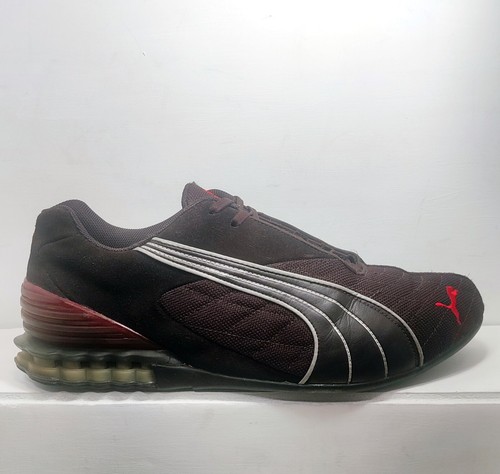 Scarpe da guida PUMA vintage Super Liga leggere marroni scamosciate piatte stringate taglia 11