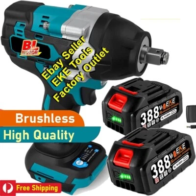 1500NM Brushless Cordless 1/2'' Rattle Gun Impact Wrench For Makita 18V Battery - image 1 of 4
