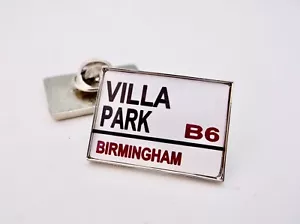 ASTON VILLA ESTADIO LETRERO DE CARRETERA PIN SOLAPA INSIGNIA CORBATA CLIP REGALO - Imagen 1 de 3