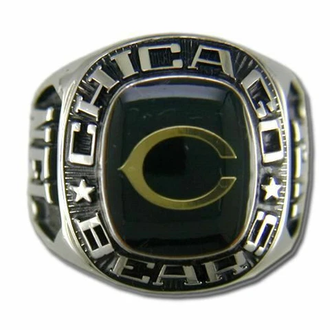 Chicago Bears Large Classic Silvertone NFL Ring Cover
