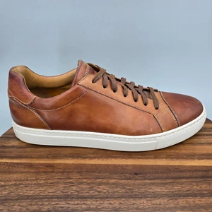 Scarpe Magnanni Cuervo uomo 13 M pelle marrone sneakers basse stringate casual - Foto 1 di 10